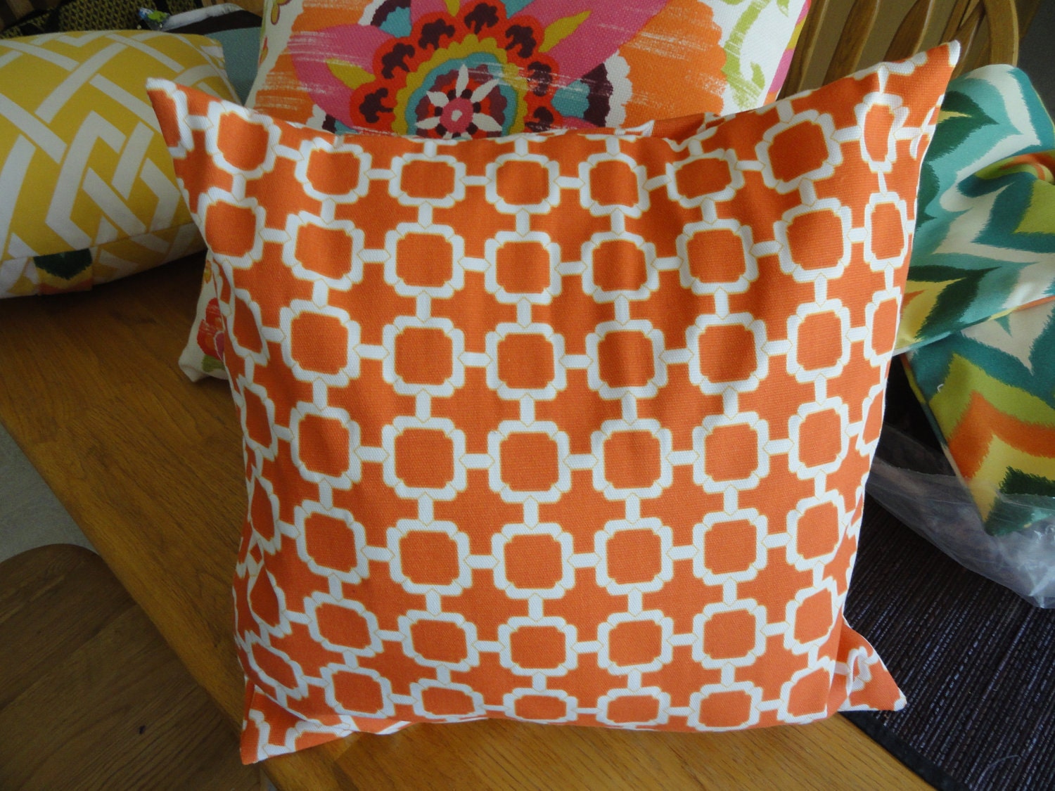 Indoor/Outdoor Pillow Covers - Orange-