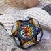 Multi Color Square Millefiori Pin