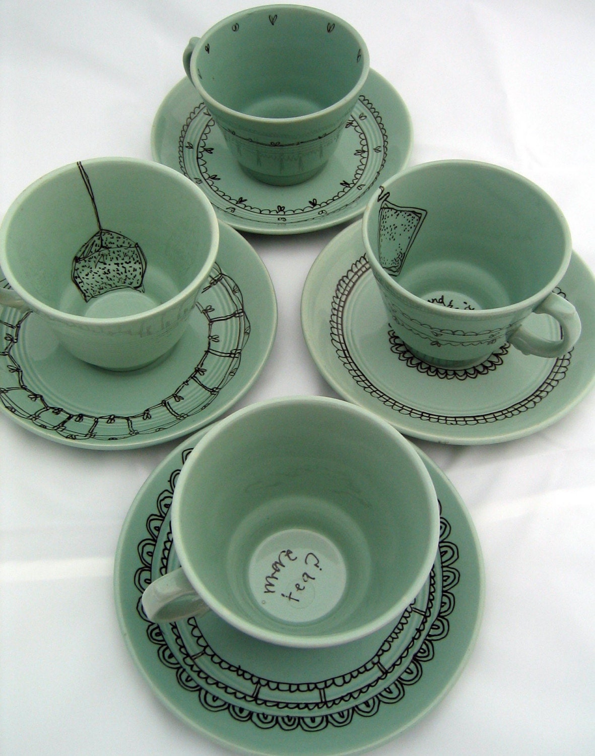 Doilies in Green