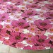Vintage  Pink Poppy  ROUND TABLECLOTH 1970s