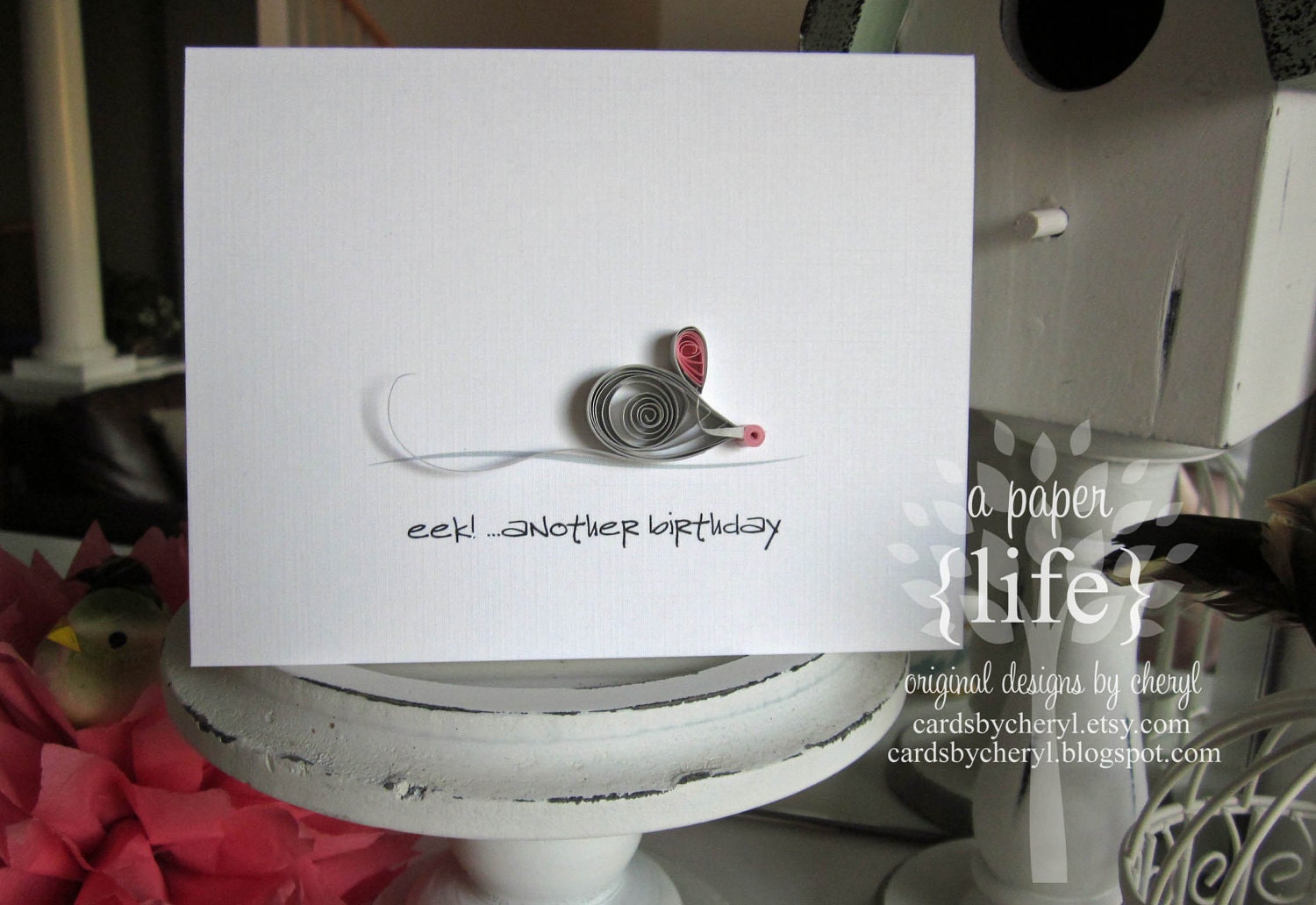 Quilled Mouse Card