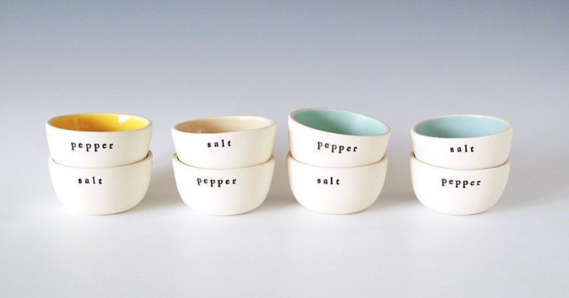 salt and pepper bowls.