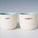 salt and pepper jars.