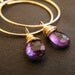 Hand Crafted Amethyst Hoops, gold filled