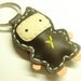 Lovely Taka the Ninja Leather Keychain ( Dark Brown )