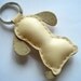 Susan the Labrador Leather Keychain ( Cream )