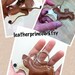Nana the Corgi leather keychain ( Brown )