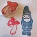 Totty the Toadstool - handcarved rubber stamp