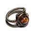 Steampunk Jewelry - Ring - Copper Amber (Custom size available - see description)