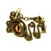 Steampunk Jewelry - Brass Fire Dragon Eye Bracelet