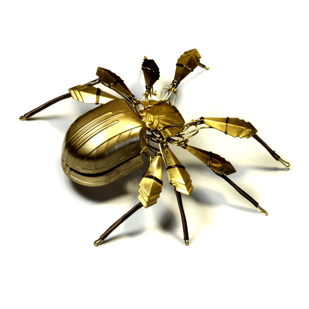 Steampunk Art Deco Spider Ring Box Sculpture