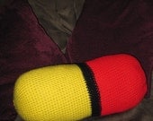 Dr. Mario Yellow/Red Pillow - MADE TO ORDER