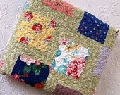 flower garden..echo quilt no.18...baby girl quilt, lap quilt.... Ready to ship