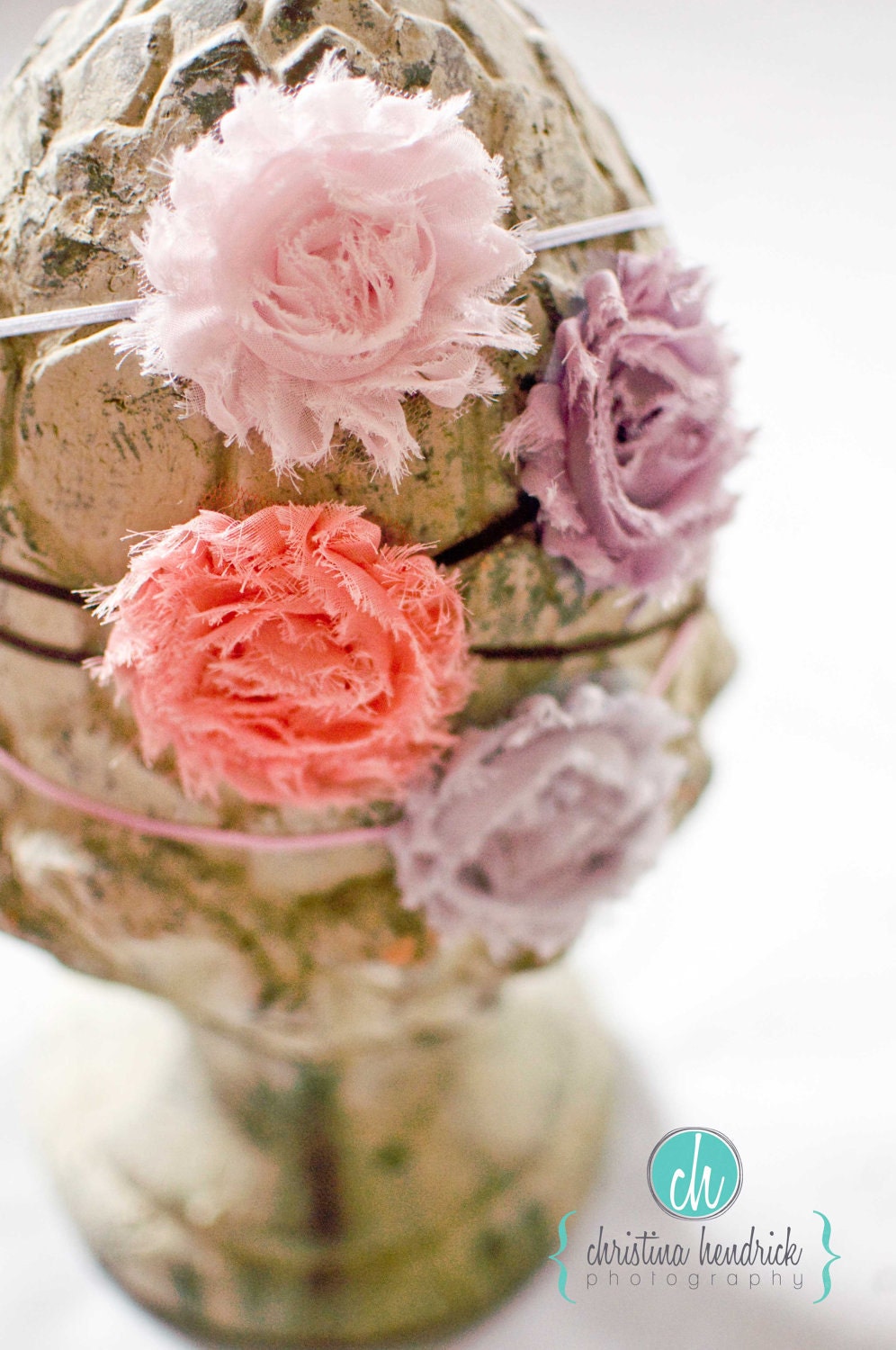 10 Shabby Chic Rosette Headbands - Bundle and Save - Mix and Match Colors and Sizes - Pick Any 10