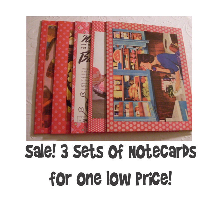Sale - 3 Full Notecard Sets at one low price