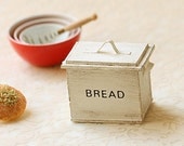 Dollhouse Accessories- Shabby And Chic Antique White Bread Box