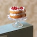 Miniature Food - Dollhouse Homemade Strawberry Short Cake