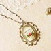 French Chic Gerbera Daisy Necklace (Medium Pink) - Gift for her
