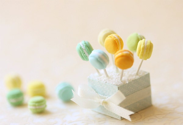Dollhouse Miniature Food - Macaron Pops