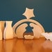 Modern Nativity Set in Wood by Little Alouette 10 piece set