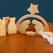 Modern Nativity Set in Wood by Little Alouette 10 piece set