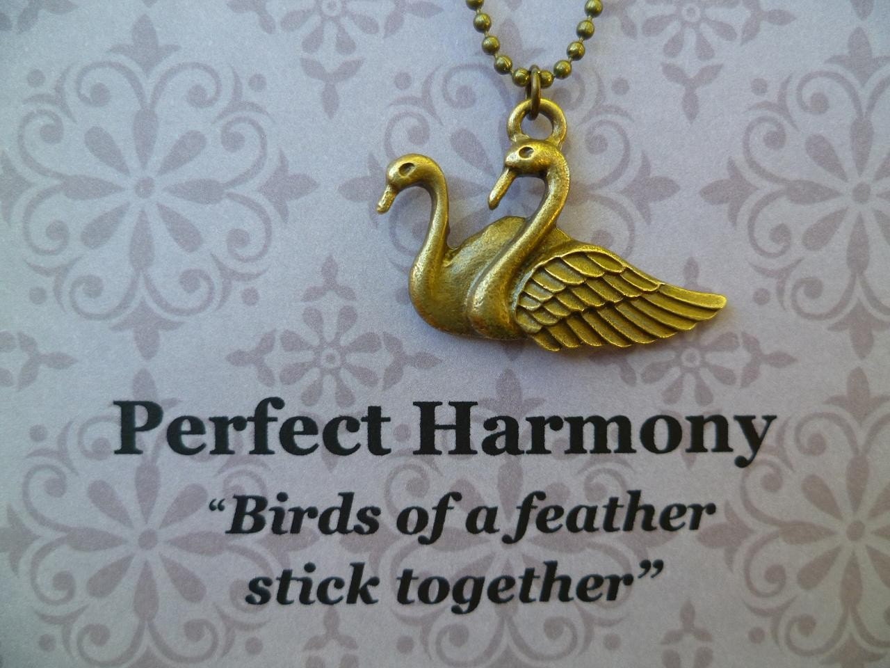 Swan Charm Necklace - Perfect Harmony