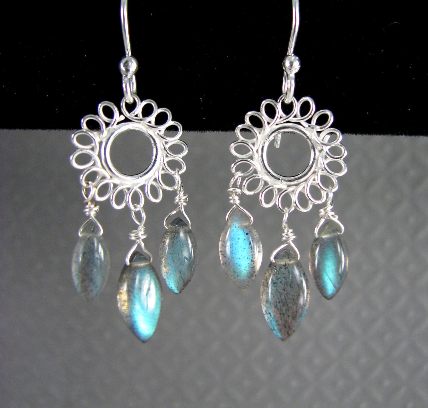 Labradorite Chandelier Earrings