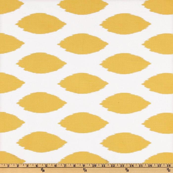 TABLE RUNNER Yellow  on white Ikat look table runner wedding bridal home decor