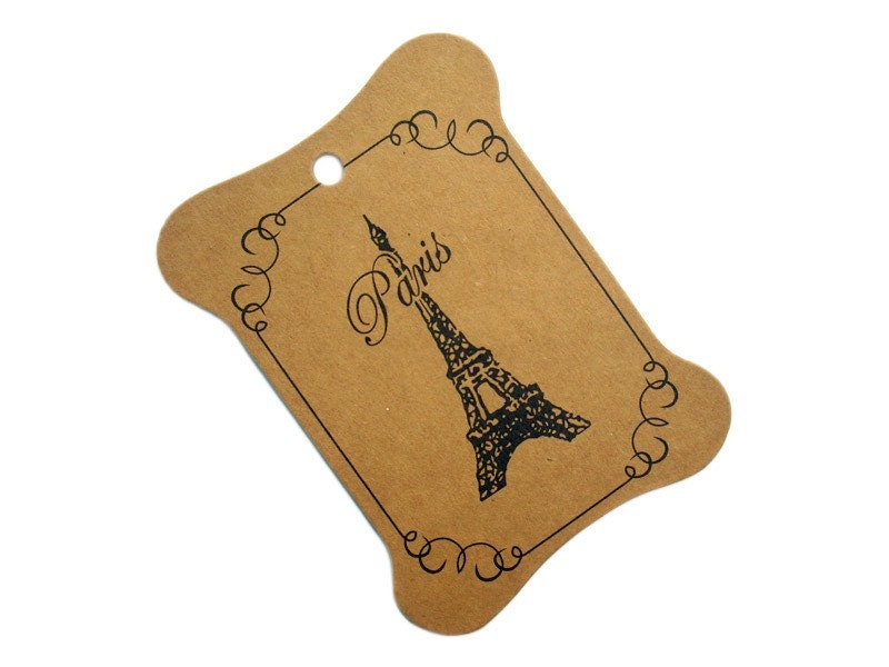 Set of 5pcs 7.8x10.4cm (eiffel tower 2) cardboard bobbins (S46.20)