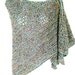 Crocheted Lacy Shawl, bamboo cotton blend, peridot green, ready to ship