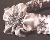Wedding garter Snowflake garter for WEDDING or prom ice and snow