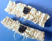 wedding garter set Transformer Autobot  Ivory wedding garters