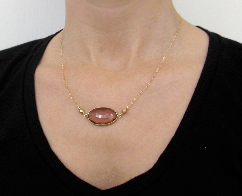 VIOLET purple quartz necklace with gold chain, amethyst necklace, quartz pendant, faceted gemstone necklace