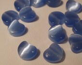 Cats Eye Lt Baby Blue Hearts 6mm