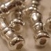 4 x 10mm Fancy Spool Bead Silver Plated 25