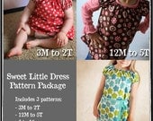 Sweet Little Dress Pattern Package - includes 3M to 10