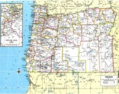 Vintage Map - Oregon & Pennsylvania