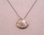 rough sapphire necklace by rockedjewelry