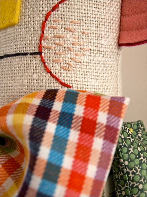 New Year Sale, Art Doll Fabric, cloth, textile, soft sculpture, Sid Square