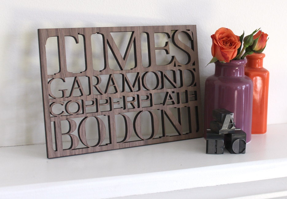 Serif Typography Wall Art 5x7