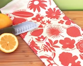 Kitchen Towel - 50 State Trees & Flowers - Coral