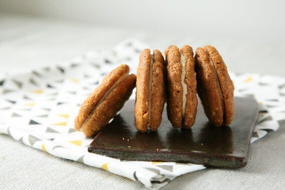 Peanut Butter Sandwich Cookies with Massaman Curry Spices and Sea Salt