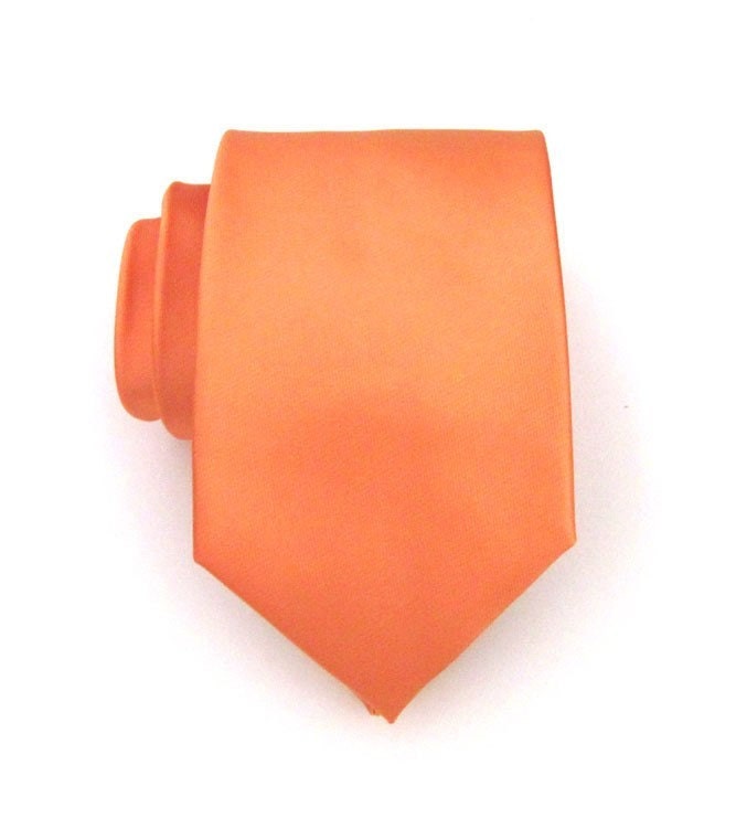 Necktie Dark Peach Silk Mens Tie