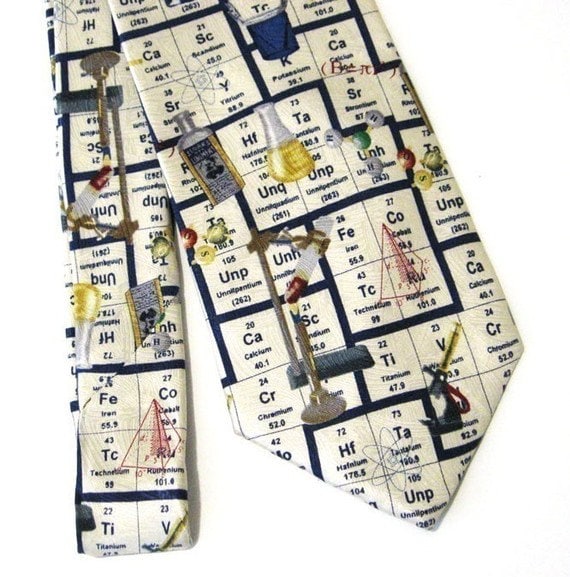 Mens Necktie Chemistry Class Silk Necktie