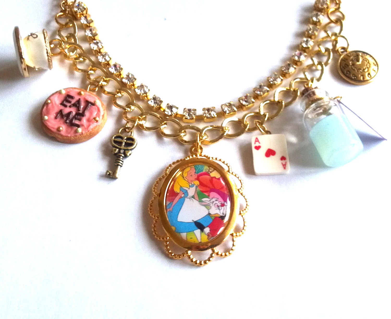 Alice in Wonderland Charm Necklace