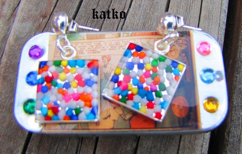 Little Sprinkle Dangle Earrings with cute gift tin