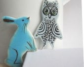 Little Owl - Porcelain Brooch