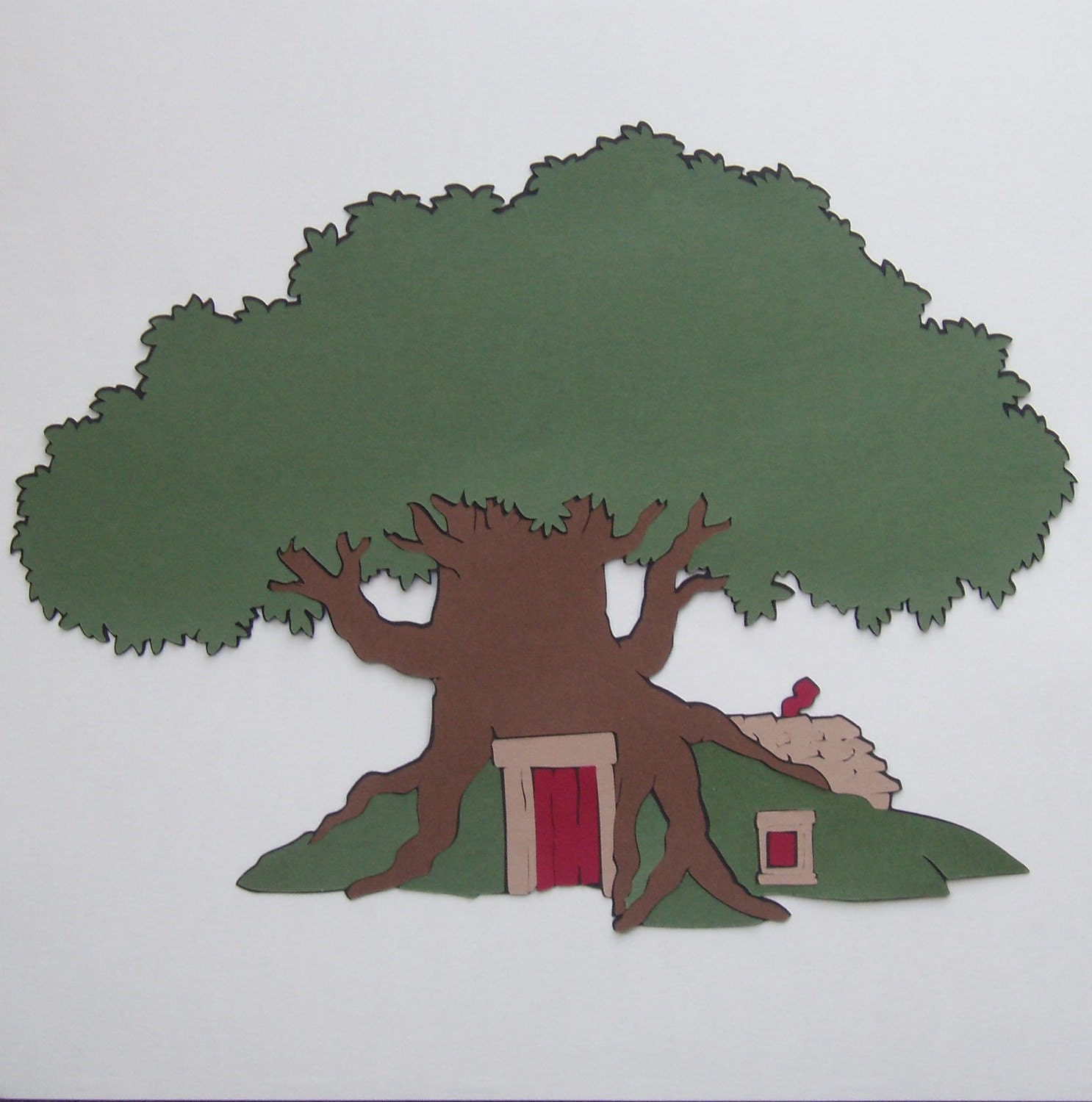 CLEARANCE Disney Diecut for Scrapbooking Extra large Pooh Bears House in the 100 Acre Woods