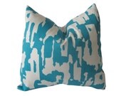 Free US Shipping-Decorative Designer Pillow Cover-18 inch-Trina Turk Indoor/Outdoor Beauty Bark Print - Laguna