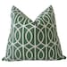 Free US Shipping-Decorative Designer Pillow Cover-16x16 Trellis Chains In Grass Green